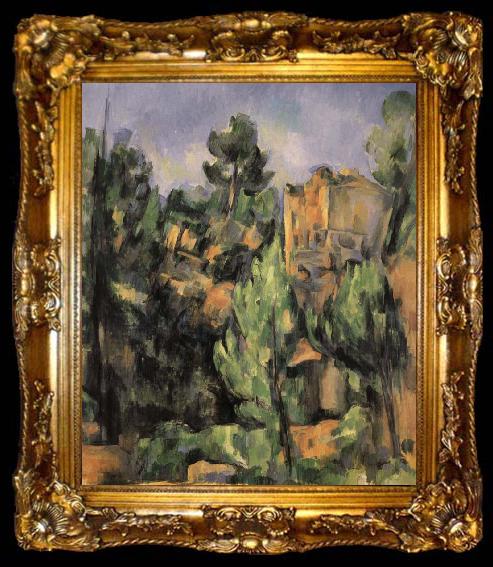 framed  Paul Cezanne landscape rocks 3, ta009-2